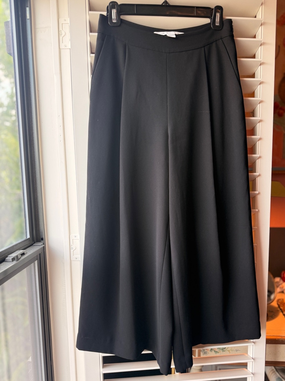 DvF Diane Von Furstenberg Holly Single-Pleat Culottes Wide Leg Pants